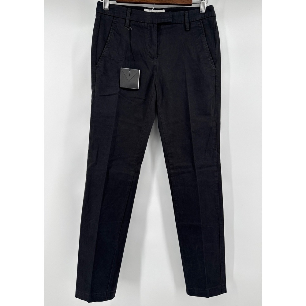 Skills & Genes Black Slim Tailored Trousers Cotton Stretch Pants Euro 38 US 6